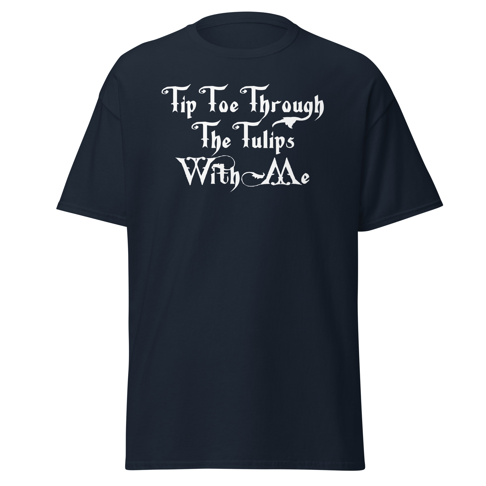 Tiny Tim shirt with lyrics from his Tiptoe Through The Tulips song